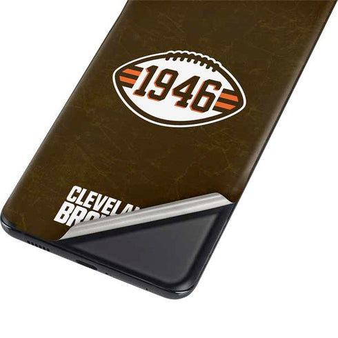 NFL Cleveland Browns Alternate Distressed Galaxy S21 Plus 5G Skin